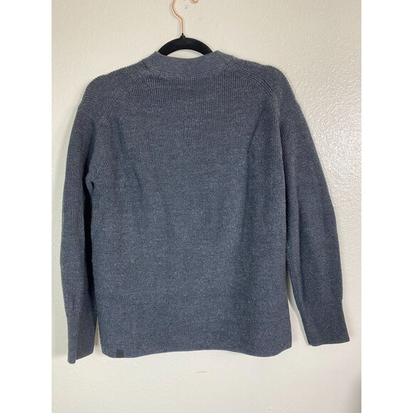 Lululemon Merino Wool Blend Crewneck Sweater size 4 Gray Ribbed Knit Pullover - Picture 2 of 16